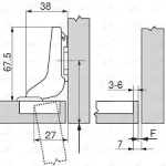 BLUM balama clip 100 grade standard fara arc - imagine 2