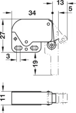 Inchizator cu arc Mini-latch montare aplicata - imagine 2