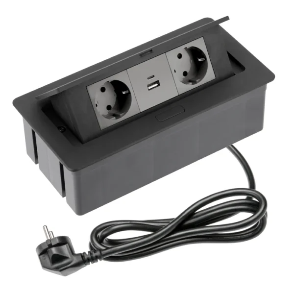 Priza incorporabila doua prize 220v si doua USB