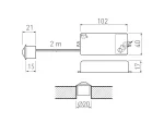 Intrerupator bipolar cu senzor de miscare pentru banda led - imagine 2