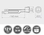 Intrerupator simplu mecanic ingropat pentru led cu functie on/off finisaj alb - imagine 2