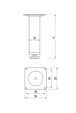 Dekorativ butorlab h100 fekete allithato - Image 2