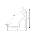 Profil de colt alb 3m montaj aplicat 90grade - imagine 2