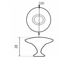 Buton oval CUCUTA finisaj auriu - imagine 2
