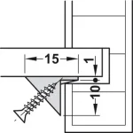 Suport din plastic pentru fixarea panoului de spate corp mobilier - imagine 2