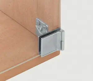 Balama incadrat pentru usa de sticla montaj fara gaurire finisaj cromat lucios