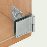 Balama aplicat pentru usa de sticla montaj fara gaurire finisaj cromat lucios