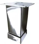 Picior pentru mobila din profil patrat 40x40 mm inaltime H80 finisaj crom lucios