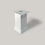 Picior pentru mobila din profil patrat 40x40 mm inaltime H100 finisaj alb