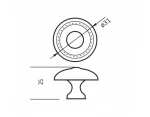 Buton maner rotund VENUS mab diametru 31mm - imagine 2
