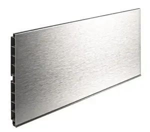 Plinta PVC garnitura coextrudata folie aluminiu finisaj inox H100