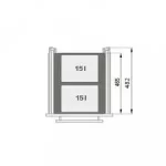 szelektiv hulladekgyujto ket kosarral 500 korpuszba - Image 2