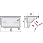 Demontabil de colț universal cu capac finisaj bej - imagine 2