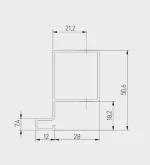 Profil maner tip gola verticala folosita la aplicatii fara maner pentru o usa finisaj negru 3m - imagine 2
