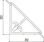 Haromszogu inox szinu vizzaro 30x30 - Image 2