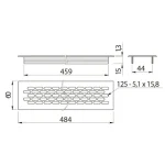 Grilaj de aerisire alb 60x484 - imagine 2