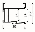 Profil maner Rekord negru usa glisanta - imagine 3
