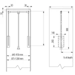 Lift rabatabil negru pentru umerase reglabil 875-910mm - imagine 4