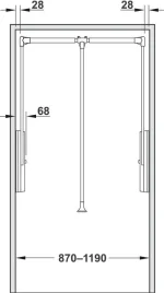 Lift rabatabil negru pentru umerase reglabil 875-910mm - imagine 3