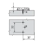 Blum placuta in cruce balama clip - imagine 2