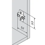 Blum placuta in cruce balama clip - imagine 3