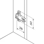 Blum modul placuta lezena brat scurt - imagine 3