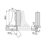 Blum balama clip top 110 semiaplicat cu blumotion - imagine 2