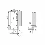Blum balama clip top semiaplicat 110`