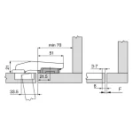Blum balama clip top usa lezena 95` fara arc - imagine 2