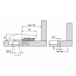 Blum balama incadrat clip top usa lezena 95` cu blumotion - imagine 2
