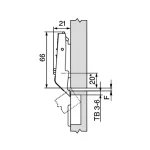 Blum balama Aventos HF clip top intermediar fara arc - imagine 2