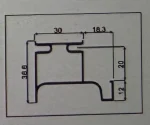 Profil gola verticala pentru o usa finisaj alb 3m - imagine 2