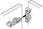 Conector universal Häfele Ixconnect UC 16/64 Plastic negru - imagine 4