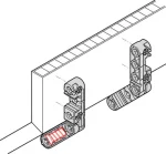 Conector universal Häfele Ixconnect UC 16/64 Plastic negru - imagine 2