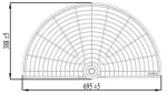 Mecanism Häfele 2 coșuri 1/2 rotatie 180°, pentru corp de colț 700mm - imagine 3