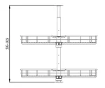 Mecanism Häfele 2 coșuri 1/2 rotatie 180°, pentru corp de colț 700mm - imagine 2