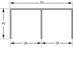 Șină dublă superioară ÄDOOR Aluminiu 3000 mm - imagine 2