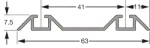 Șină culisare inferioară ÄDOOR aluminiu 3000 mm - imagine 3