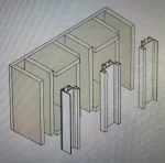 Profil vertical central Gola 2900mm negru mat - imagine 2