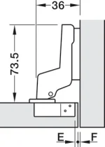 Balama Häfele Metalla M310 incadrat cu placuta excentrica - imagine 3