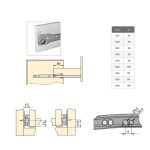Glisiere cu role albe 800mm extractie totala - imagine 3