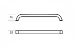 Maner metalic cala aluminiu cu distanta intre gauri 128 mm - imagine 2