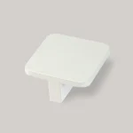Buton maner Quadro 40x40 alb mat