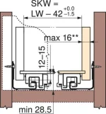 Glisiere Blum Movento 550mm extractie totala si amortizare - imagine 2