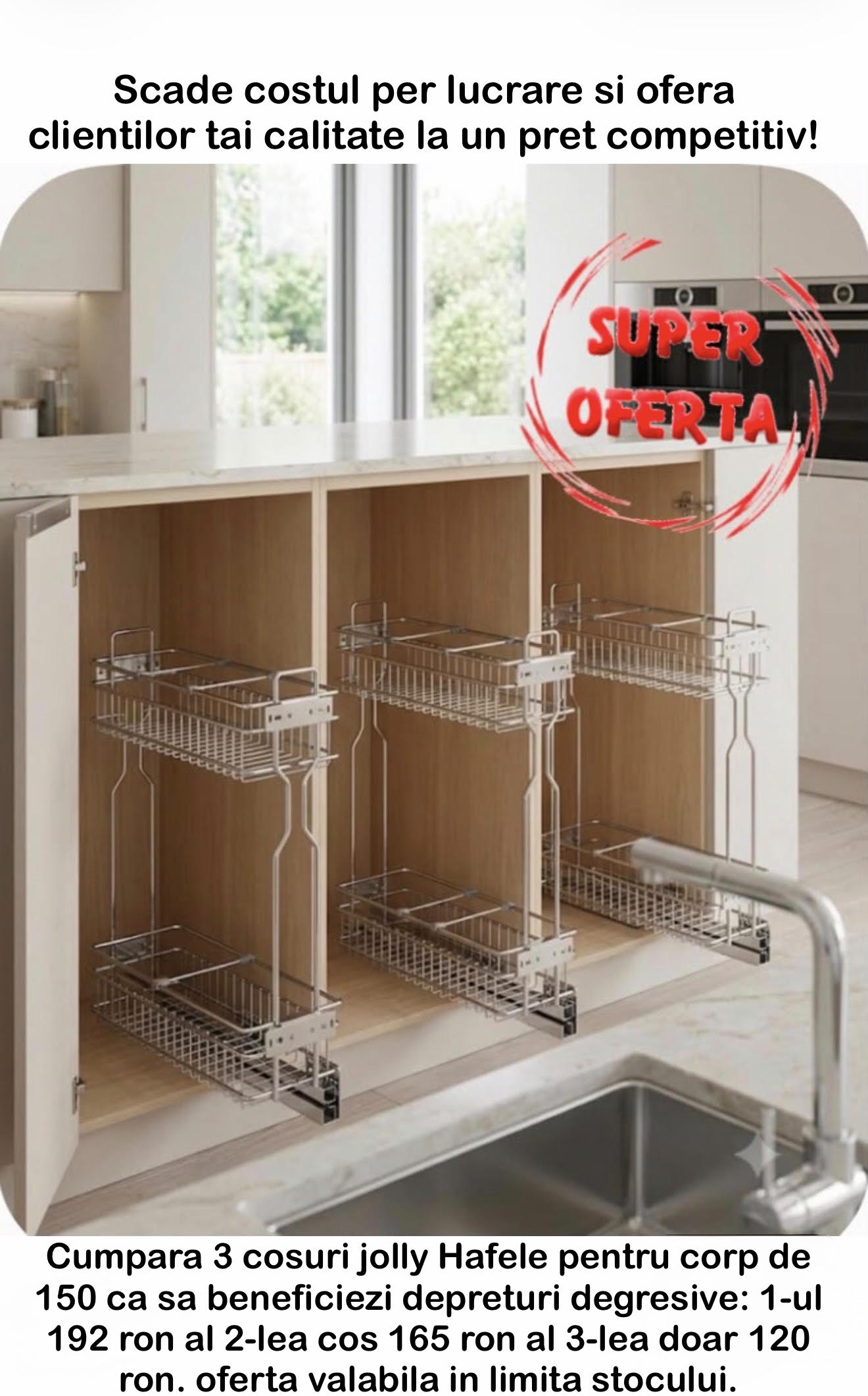 Jolly150 Oferta cos jolly Hafele pentru corp de 150 - imagine 1