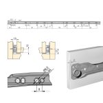 Glisiere cu role albe 800mm extractie totala - imagine 2