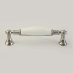 Maner inox cu ceramica alba