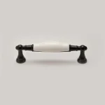 Maner clasic negru cu ceramica alba
