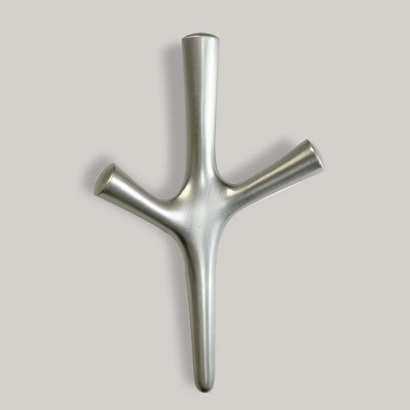 DCM-C4-06 Cuier crenguta inox cu trei brate - imagine 1