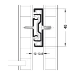 Glisiere cu bile si amortizare 550mm Hafele - imagine 2